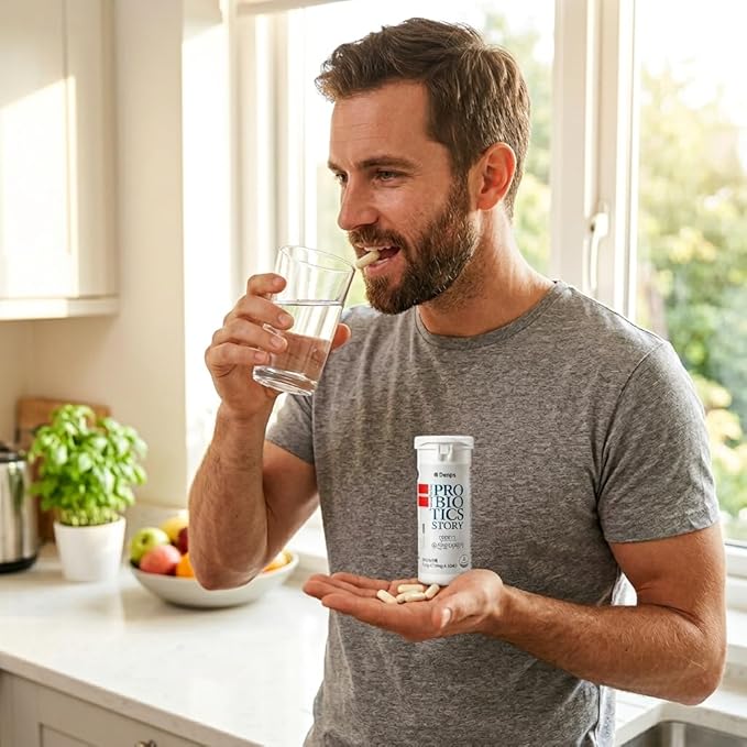 Denmark Probiotic Story (60 Capsules) 10 Billion CFU Shelf-Stable Probiotic for Gut Health 덴마크 유산균이야기