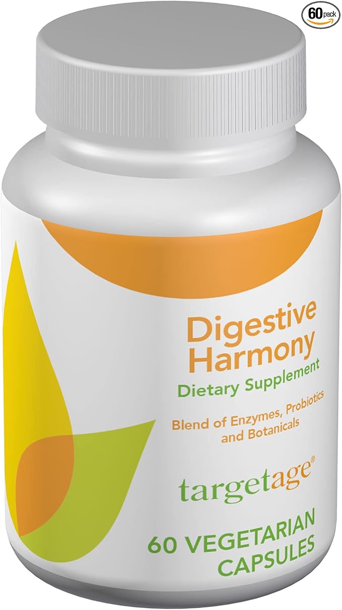 Targetage® by Maison Beljanski® - Digestive Harmony Dietary Supplement - Probiotics Botanicals and Enzymes for Digestive Health - 60 Capsules