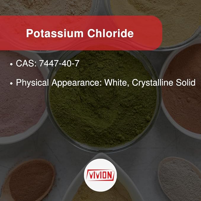 Potassium Chloride 5000 Grams - Food Grade USP Granular KCL - Tablet Capsule Supplement Excipient - Electrolyte Mineral Vitamin Ingredient - Salt Substitute for Low Sodium Seasoning - 5 kg (11 lb)