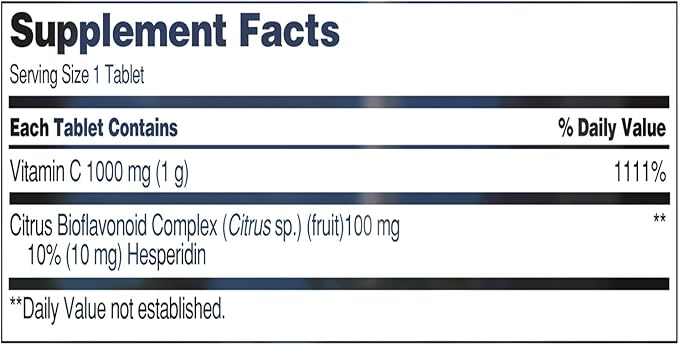 Kirk Lands Signatures Vitamin C 1000mg (500 Count. Value Pack) with Rose HIPS and Citrus Bioflavonoid Complex