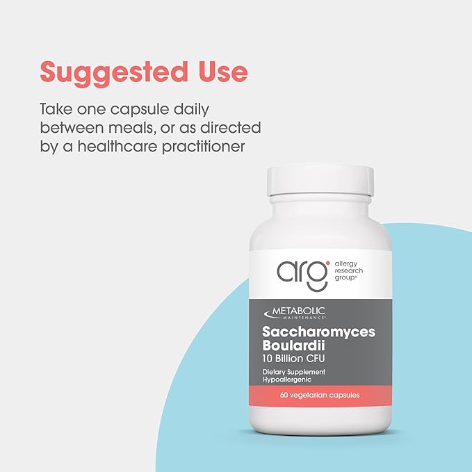 Metabolic Maintenance Saccharomyces Boulardii Probiotics - 10 Billion CFU S. Boulardii for Gut Health and Immune Support Pure Saccharomyces-Boulardii for Men Women and Adults - 60 Capsules