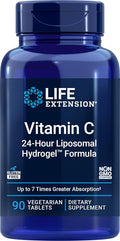 Life Extension Vitamin C 24-Hour Liposomal Hydrogel Formula 90 Vegetarian Tablets