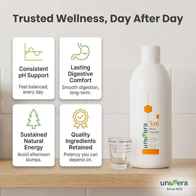 Univera km Liquid Potassium Supplement pH Balance Digestion Support Mineral Supplements with Magnesium Original Karl Jurak Formula 32 fl oz (30-Day Supply)