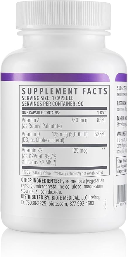 Biote Nutraceuticals - ADK 5 - Immunity + Cardiovascular (90 Capsules)