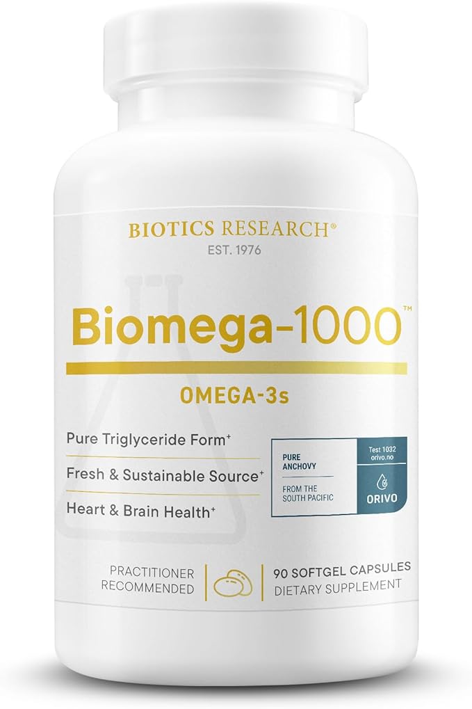 Biotics Research Intenzyme Forte Proteolytic Enzymes for Protein Digestion Immune &amp Circulatory Support + Biomega-1000 Omega-3 Fish Oil for Heart Brain &amp Immune Health – 100 tabs &amp 90 So