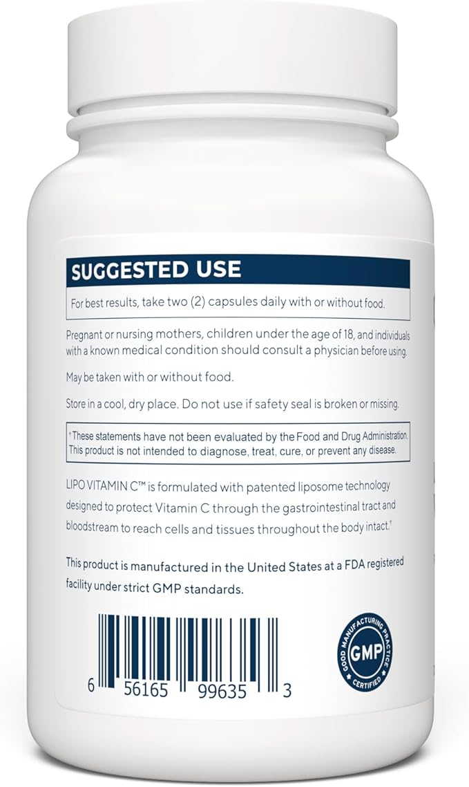 Renue By Science Vitamin C | High Strength Liposomal Supplement | 120 Capsules - 1000mg VIT C per Serving | Non-GMO &amp Allergen Free | Made in The USA Third-Party Tested