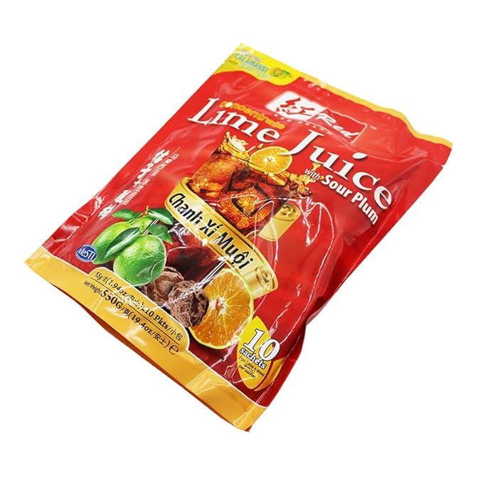 Malaysia Concentrate Beverage Lime Juice With Sour Plum 桔子酸梅 Chanh XÍ Muội 19.4oz - Total of 2 bags