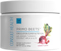 Consult Health Primo Beets Beet Root Powder Nitric Oxide Supplements for Men &amp Women Supports Circulation &amp Healthy Energy Levels Drink Mix Ginger Turmeric 6.5 oz.(30 Servings) Cherry Fl