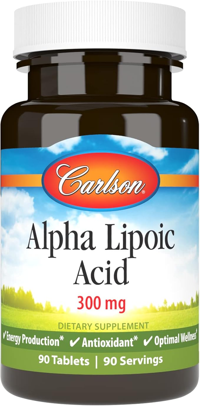 Carlson - Alpha Lipoic Acid 300 mg Promotes Energy Production 90 Tablets