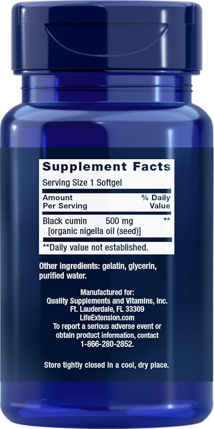 Life Extension Black Cumin Seed Oil 60 softgels (Pack of 2)