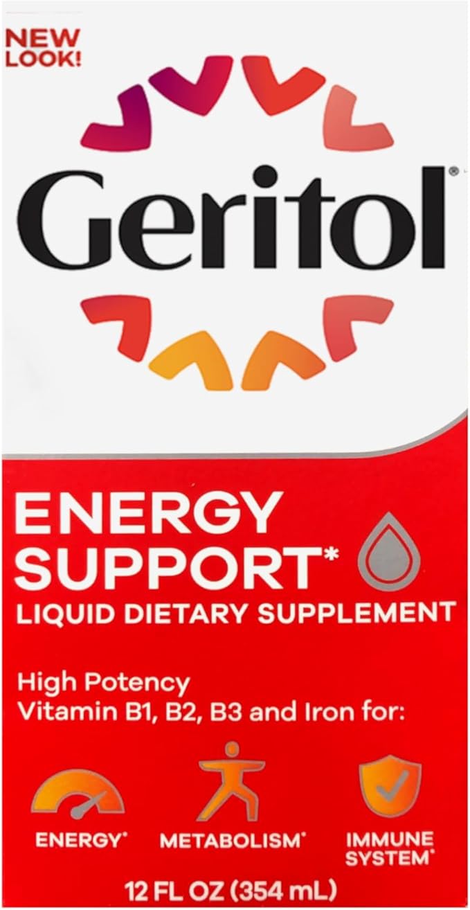 Geritol Liquid Energy Support B-Vitamins12 Fl Oz (Pack of 2)