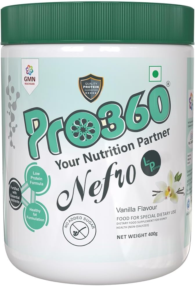 Nefro LP (FKA Nephro LP) Non-Dialysis Care Protein Powder - Low Protein High Fat Formula Enriched with L-Taurine L-Carnitine for Kidney/Renal Health No Added Sugar – Vanilla Flavour