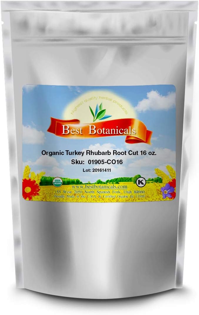Best Botanicals Turkey Rhubarb Root Cut 16 oz. (Organic)