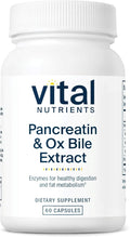 Vital Nutrients Pancreatin &amp Ox Bile Extract 500mg - Natural Digestive Enzymes for Women &amp Men - Supports Digestion of Protein Fat and Carbohydrates*- Gluten Dairy &amp Soy Free - 60 Capsu