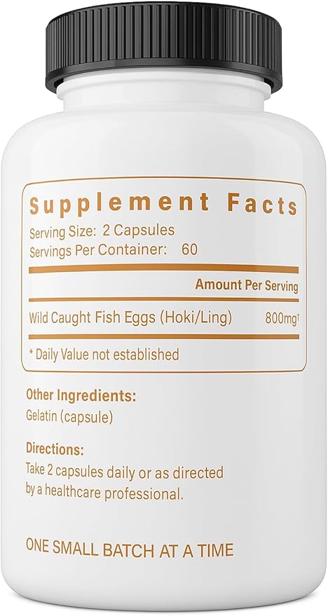 Wild-Caught Fish Eggs | Omega-3 DHA EPA &amp ETA Supplement – Freeze-Dried MSC-Certified Non-GMO | Supports Heart Brain &amp Immune Health | 2400mg 120 Capsules