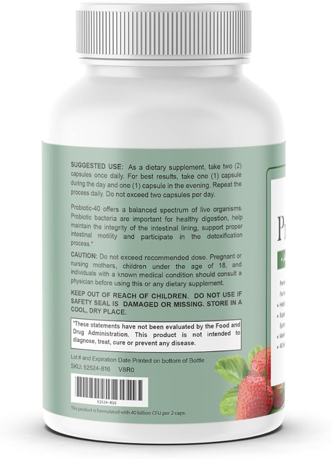 ProDentim Advanced Oral Health Probiotics– Advanced Formula for Healthy Gums Teeth Fresh Breath - Oral Probiotics for Bad Breath Support (1-Pack - 60 Capsules) (Bottle)