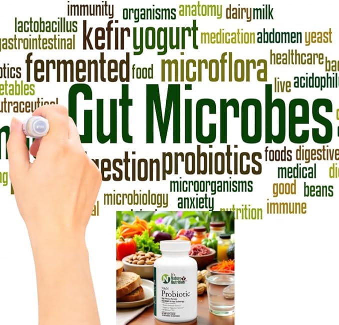 Dr's Nature &amp Nutrition Probiotic 60 Billion CFU with Clinically Studied Strains for Digestive &amp Immune Support - 60 Veggie Capsules