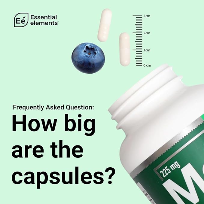 Essential Elements Magnesium Plus Zinc with Vitamin D3 | Scientifically Formulated Heart Bone &amp Muscle Support | 225mg Triple-Strength Magnesium Complex with Glycinate Malate Citrate | 180 Coun