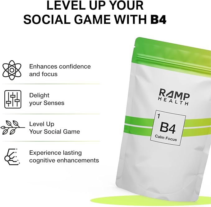 B4 - Supplement - Available in 6 Flavors - L-Theanine Lemon Balm Extract and More - 10 Count (10 Packets Citrus Smooth)