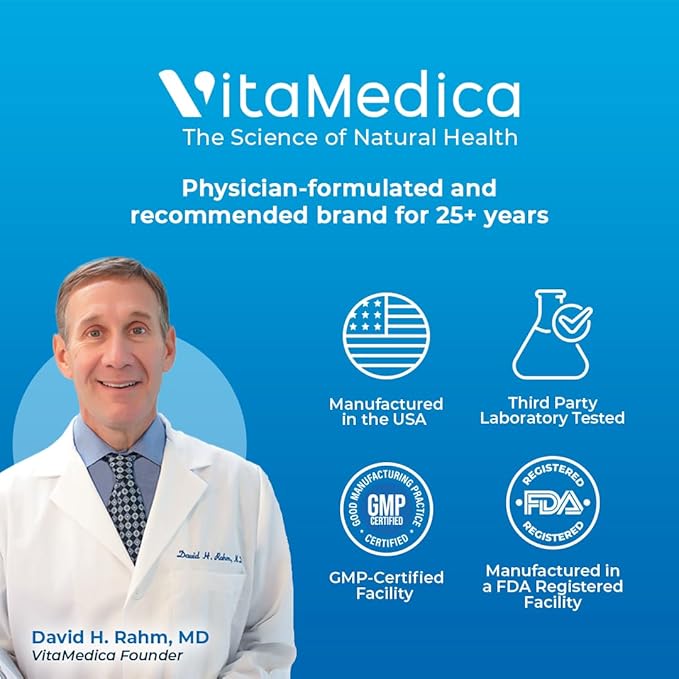 VitaMedica | Daily Balance Probiotic-8 | Probiotic Supplement | 16 Billion CFUs | Gut Health | Digestive Skin &amp Immune Support | Constipation Diarrhea Gas &amp Bloating Relief | Vegan | 60 Co