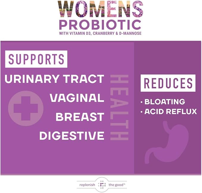 Probiotics for Women - Supports Digestive &amp Vaginal Health with D3 Prebiotics &amp Cranberry - Defends Against UTI &amp Yeast - 15x More Effective Than Regular Capsules (60 Count)