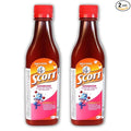 Emulsion de Scott Aceite de hígado de bacalao sabor Cereza - pack de 2 de 6.1 fl oz - 180 ml - Suplemento dietético para niños con vitamina A y calcio.
