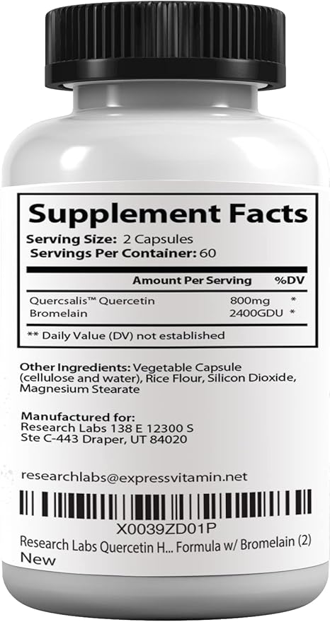 Research Labs Quercetin High Absorption Formula w/Bromelain