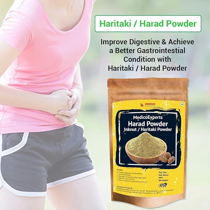 SENTA Haritaki Powder Organic - 100 GMS | 100% Pure Harde Powder | Kadukkai Powder | Harad Powder | Inknut Powder for Dark Circles Face Skin &amp Healthy Digestion