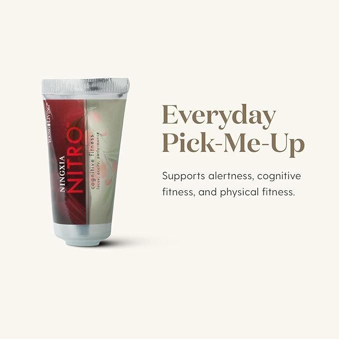 Young Living NingXia Nitro | 1 Pack (14 Sachets) | Energizing Wolfberry Drink with Green Tea &amp Korean Ginseng | Supports Focus Energy &amp Physical Fitness