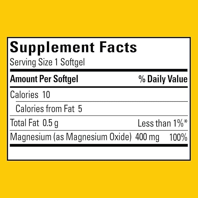 Nature Made Extra Strength Magnesium 400 Milligrams - 150 Liquid Softgels
