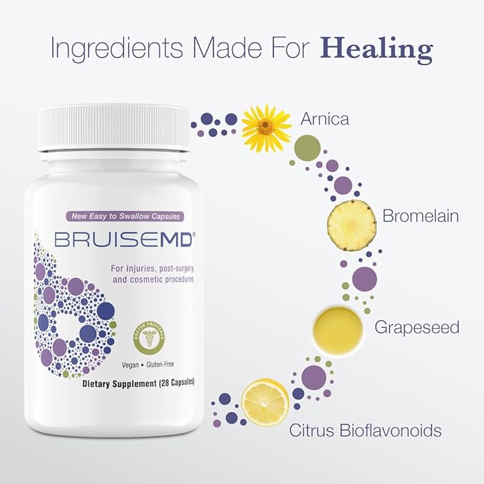 Bromelain 500mg 2400GDU/g Supplement with Zinc and Vitamin C for Swelling Inflammation and Discoloration Easy to Swallow Capsules (7-Day Supply) - Advanced Formula