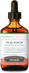 Herbalogic - Peak Power Liquid Herb Drops - Stimulant-Free Natural Energy Formula to Combat Adrenal Fatigue &amp Improve Physical Stamina - Contains American Ginseng &amp Astragalus - 2 Fl. Oz.