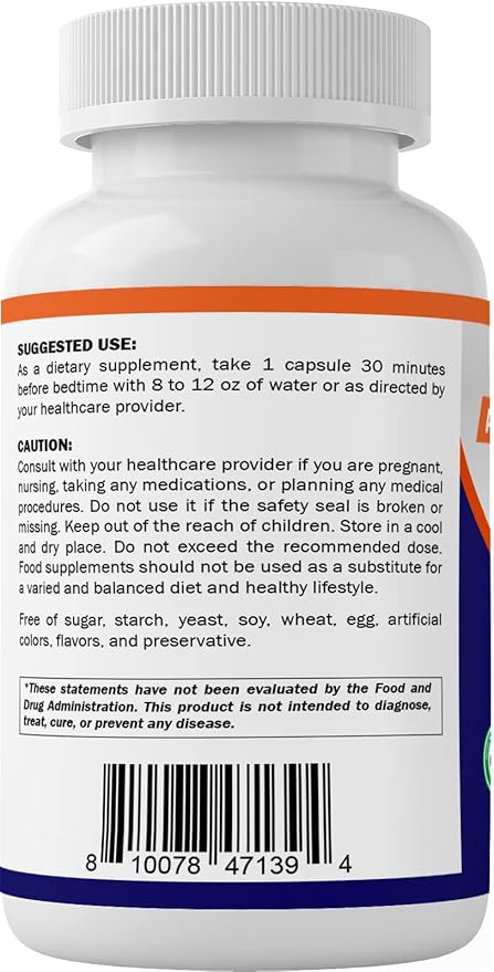 Vitamatic Melatonin 60mg with B6 Magnesium L-Theanine L-Tryptophan 5-HTP GABA Valerian Chamomile Passion Flower Ashwagandha &amp Black Pepper