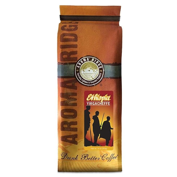 Aroma Ridge Ethiopia Yirgacheffe Coffee 1 lb Whole Bean