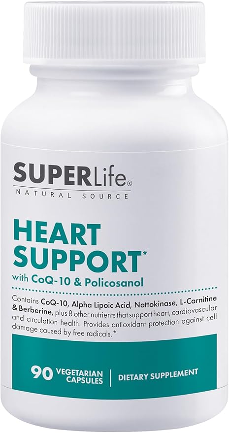 Heart Support - with CoQ-10 Quercetin L-Carnitine Fumarate L-Arginine Berberine Inositol Magnesium Citrate &amp Taurine | Supports Heart &amp Cardiovascular Health | Supplement - 90 Capsules