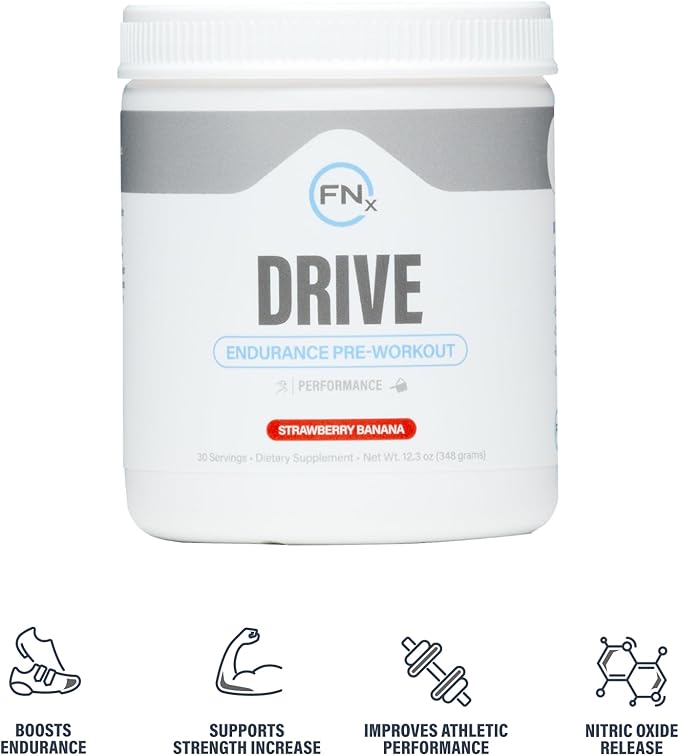 | Drive Endurance Pre-Workout: Energy Strength &amp Endurance Support with Creatine Nitric Oxide Boost Beta Alanine L-Citrulline &amp More | No Crash Quick Recovery | Strawberry Banana