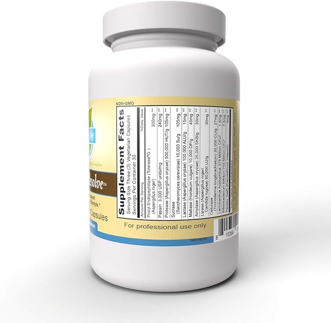 Priority One Vitamins Gluten Resolve 90 Vegetarian Capsules - Digestive Support for a Gluten Free Lifestyle.* Tolerase®G is scientifically Proven to Digest proline-Rich Gluten epitopes.*