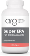 Allergy Research Group Super EPA - Omega 3 Supplement Fish Oil Concentrate EPA DHA Omega 3 Fatty Acids Sustainably-Sourced Anchovies Softgels - 200 Count