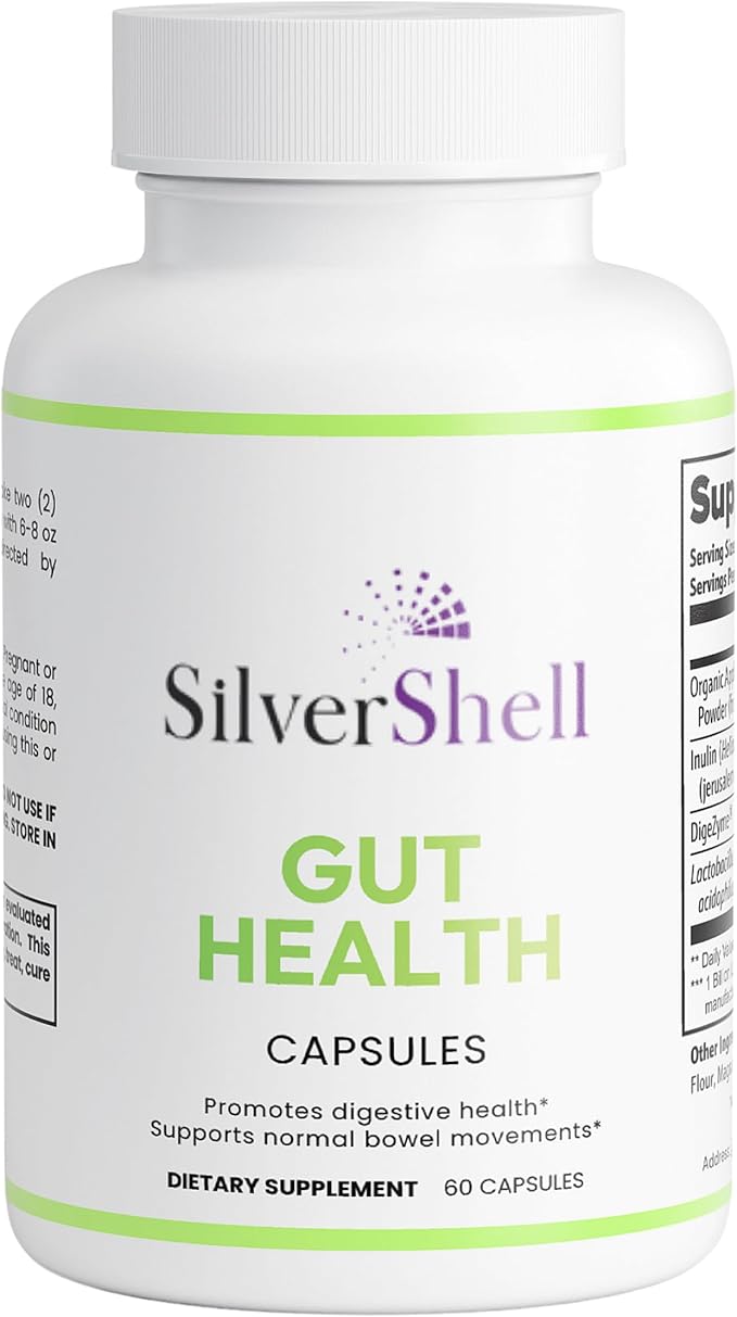Digestive Enzyme Complex with Lactobacillus Acidophilus LA85 - Jerusalem Artichoke &amp Inulin for Gut Health - Beneficial Bacteria Probiotics - Apple Cider Vinegar Formula