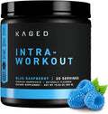 Kaged Intra-Workout Powder In-Kaged BCAAs L-Citrulline &amp Beta-Alanine for Endurance 124mg Organic PurCaf Caffeine Coconut Water Powder 20 Servings Blue Raspberry