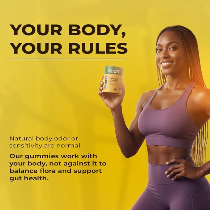 The Wellness Project Vaginal &amp Gut Probiotic + Prebiotic Gummies| Triple-Strength Clinically Studied Probiotics for Flora Odor &amp pH Balance | No Added Sugars | Delicious Pineapple Flavor (Pac