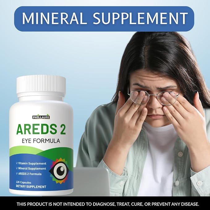 Areds 2 Eye Vitamins | Eye Vitamins Support Supplement | Eye Capsules | Eye Care Capsules for Men &amp Women 600 (Pack 5)