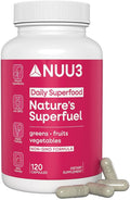 NUU3 Nature’s Superfuel Provides Daily Nutritional Support for Immunity Wellness Active Lifestyle &amp Well-Being - Vitamins Minerals &amp Antioxidants - 120 Capsules