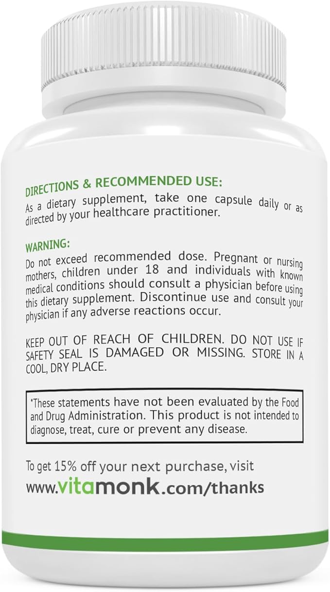 VitaMonk Pterostilbene 150mg Capsules No Artificial Fillers - Soy Free Trans-Pterostilbene Supplement which Promotes Healthy Aging and Longevity - 60 Veggie-Caps - Improved Resveratrol