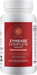 ZymEase Complete Capsules Multi Enzyme Formula for Digestive Health Comfort Probiotic for Digestion and Food Breakdown (100 Chewable Tablets)