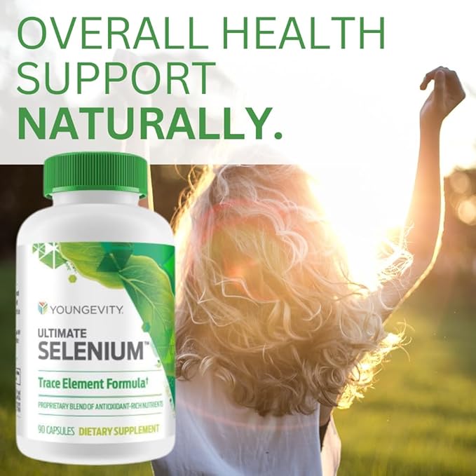 Youngevity Ultimate Selenium + Cofactors - Essential Mineral Supplement for Immune Support Antioxidant Defense Thyroid Function and Cellular Health (I-selenomethionine) - (90 Capsules)