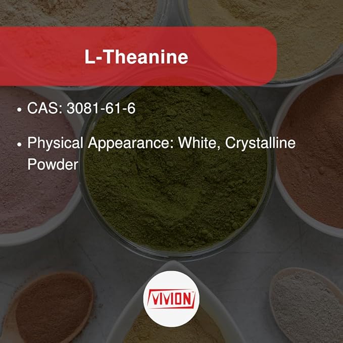 L-Theanine Powder 1000 Grams – Amino Acid for Focus and Rest Formulations – Suitable for Tablet and Capsule Manufacturing - 1 kg (2.2 lb)