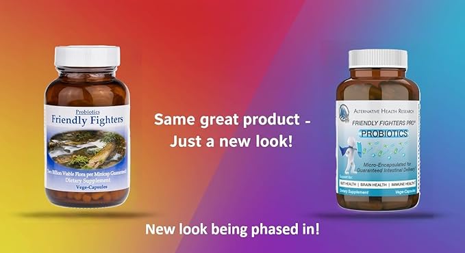 Friendly Fighters Pro® Probiotic | Digestive &amp Immune Health* | Healthy Inflammation* &amp Allergy Relief* | Micro-Encapsulated for Guaranteed Delivery | 1 Month Supply | 2 billion CFU for Safe D