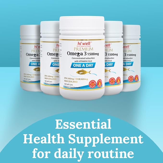 (Pack of 3) Hi Well Premium Omega3 1500mg 90Capsules
