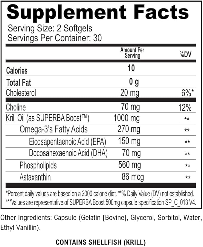 ScimeraMD® KrillOilMD Antarctic Krill Oil Omega 3 DHA EPA Supplement with Astaxanthin for Heart Brain and Joint Support 60 CT